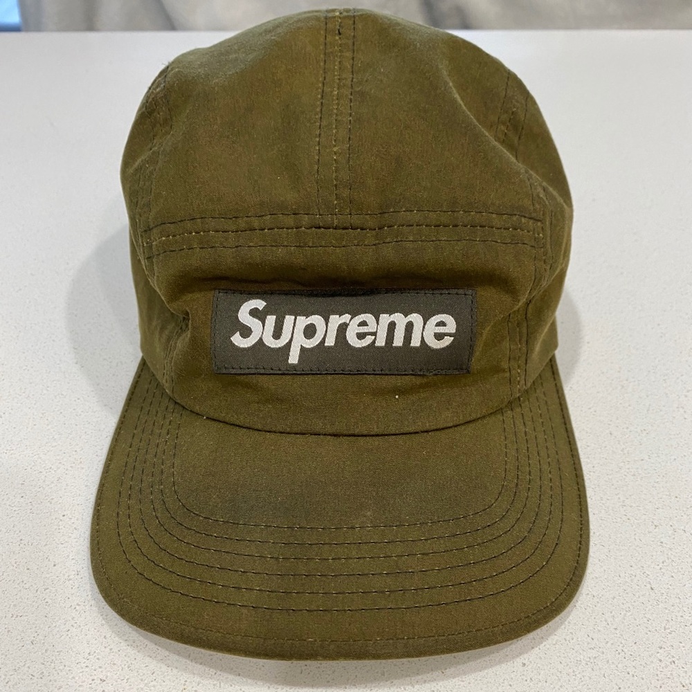 Supreme 5 panel cap waxed cotton